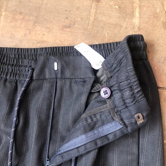 Topman Navy Pin Stripe Pants Size 30 Waist , Cropped Dress Pants - Picture 6 of 10